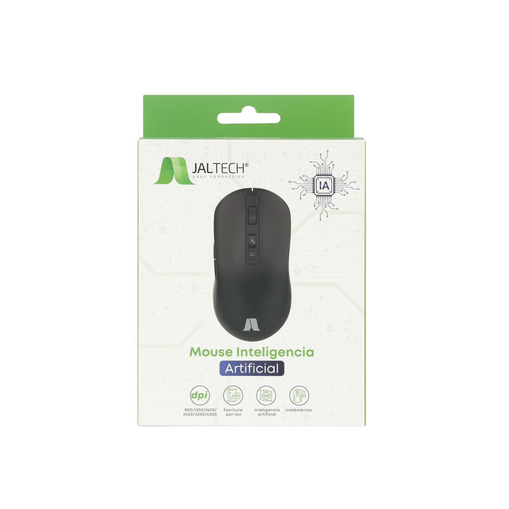 MOUSE BLUETOOTH CON INTELIGENCIA ARTIFICIAL USB BATERIA RECARGABLE TIPO C 2.4GHZ 3200 DPI
