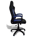 SILLA GAMER BASE NYLON / ESPALDAR Y ASIENTO EN CUERO SINTETICO AZUL FERRARI