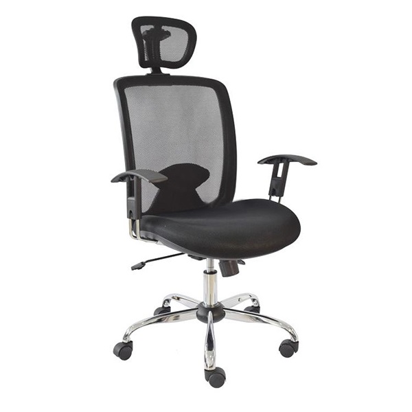 SILLA DE OFICINA CON APOYO LUMBAR Y BRAZOS GRADUABLES ROMA