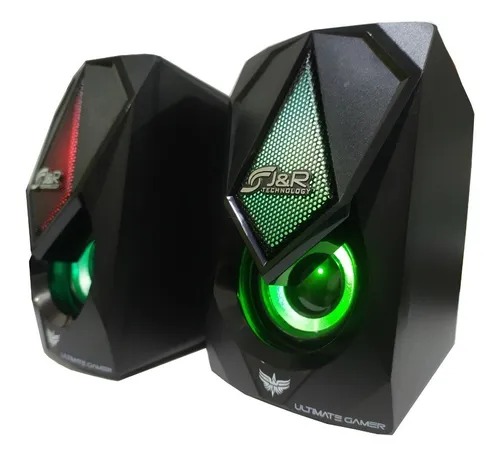 PARLANTES SPEAKERS 2.0 6W JYR J5200 USB 7 COLORES LED