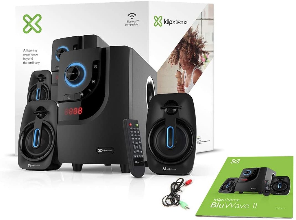 PARLANTES EQUIPO DE SONIDO DE 2.1 CANALES 25W BLUETOOTH/SD/USB/3,5