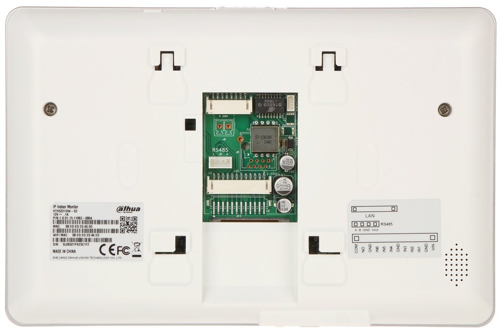 INTERCOMUNICADOR IP INTERNO CON PANT. TACTIL 7" WIFI ALARMA IN 6CH CABLEADO/6CH AIRFLY 12VDC/POE SIP