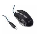 MOUSE OPTICO LED USB 6 BOTONES GAMER DPI 2400 ERGONÓMICO