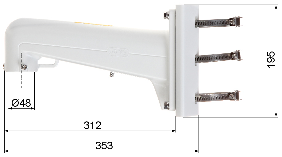 MONTAJE DE PARED PARA INTERIOR O EXTERIOR COMPATIBLE CON DOMOS PTZ HIKVISION