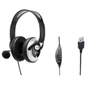 DIADEMA USB X-KIM HF-868U NEGRA CON CONTROL VOLÚMEN