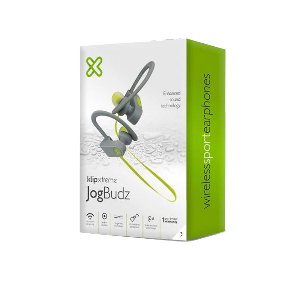 AURICULARES KLIP XTREME JOGBUDZ - INALÁMBRICOS - BLUETOOTH - MICRÓFONO - GRIS/AZUL