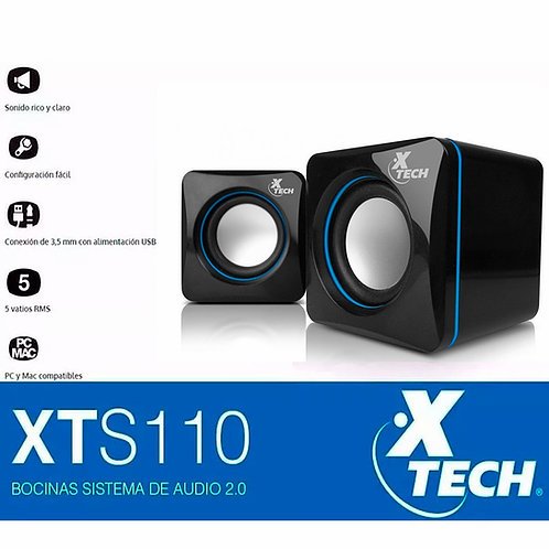 BOCINAS X-TECH XTS-110/XTS110 COLOR NEGRO 1 WATT