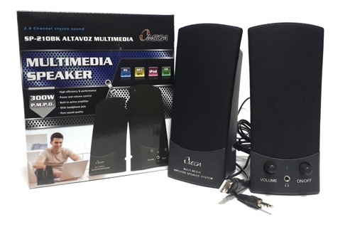 PARLANTES OMEGA SP-210BK ALTAVOZ MULTIMEDIA NEGRO USB 300W