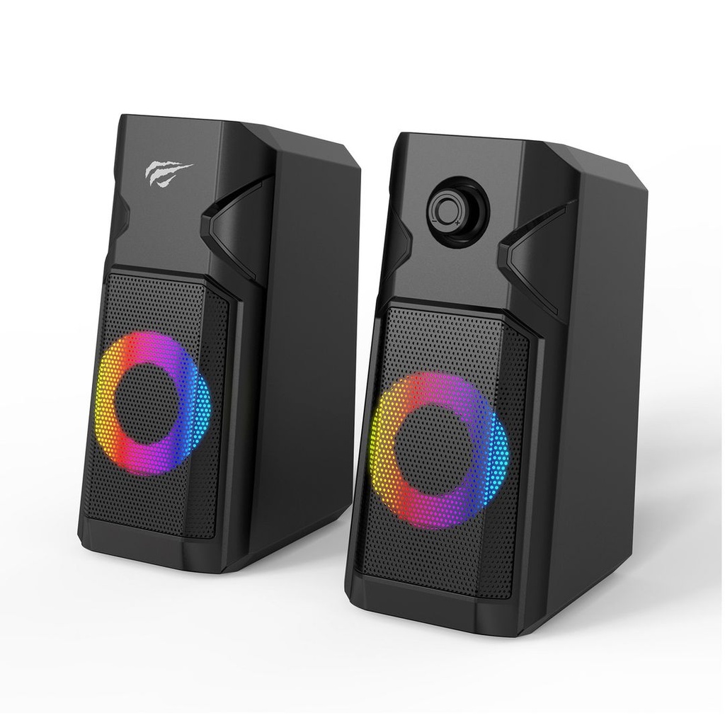 PARLANTES USB 2.0 5WX2 RMS, MODELO SK204, NEGRO
