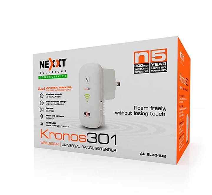 REPETIDOR DE SEÑAL NEXXT KRONOS 301 300MBPS EXTENSOR