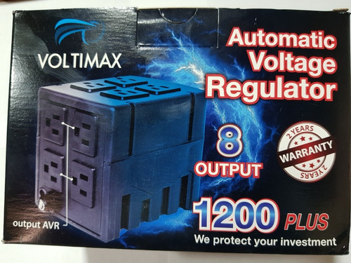 REGULADOR DE VOLTAJE VOLTIMAX 1200 PLUS 8 TOMAS