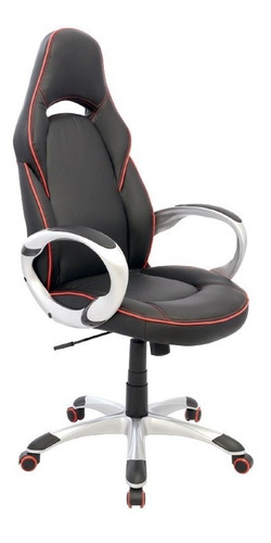 SILLA GAMER MC LAREN ROJA BASE NYLON / ESPALDAR Y ASIENTO EN CUERO SINTETICO