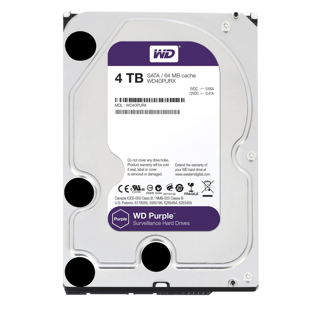 DISCO DURO DE 4TB TERAS WD WESTER PURPURA DVR 3 AÑOS