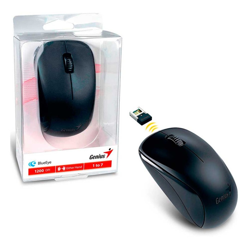 MOUSE GENIUS NX-7000 WIRELESS INALAMBRICO NEGRO