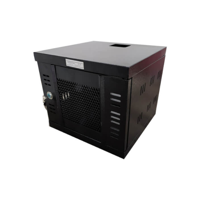 MINI GABINETE PARA DVR DE 4CH + MODEM MEDIDAS 34 ALTO X 34 ANCHO X 34 FONDO 1RU.