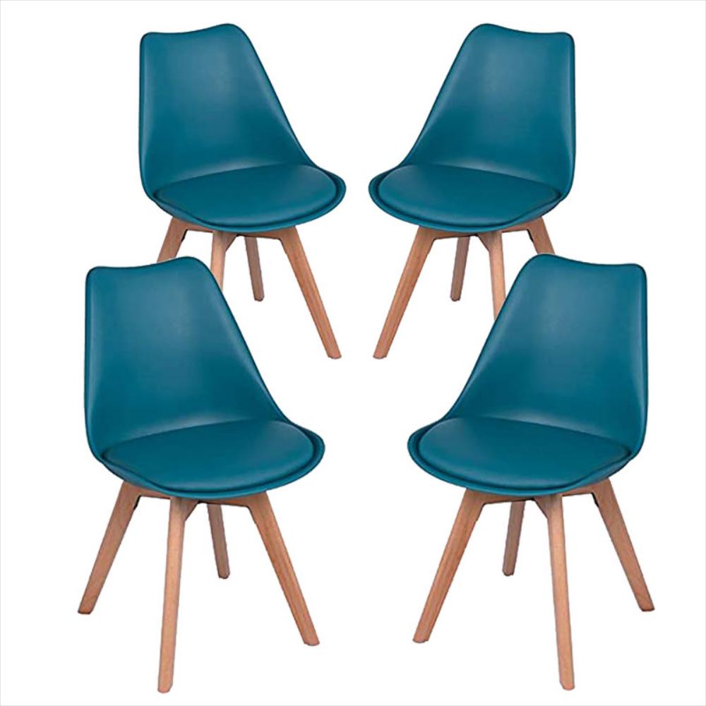 SILLA EAMES TULIPAN AGUAMARINA ALCOLCHONABLE