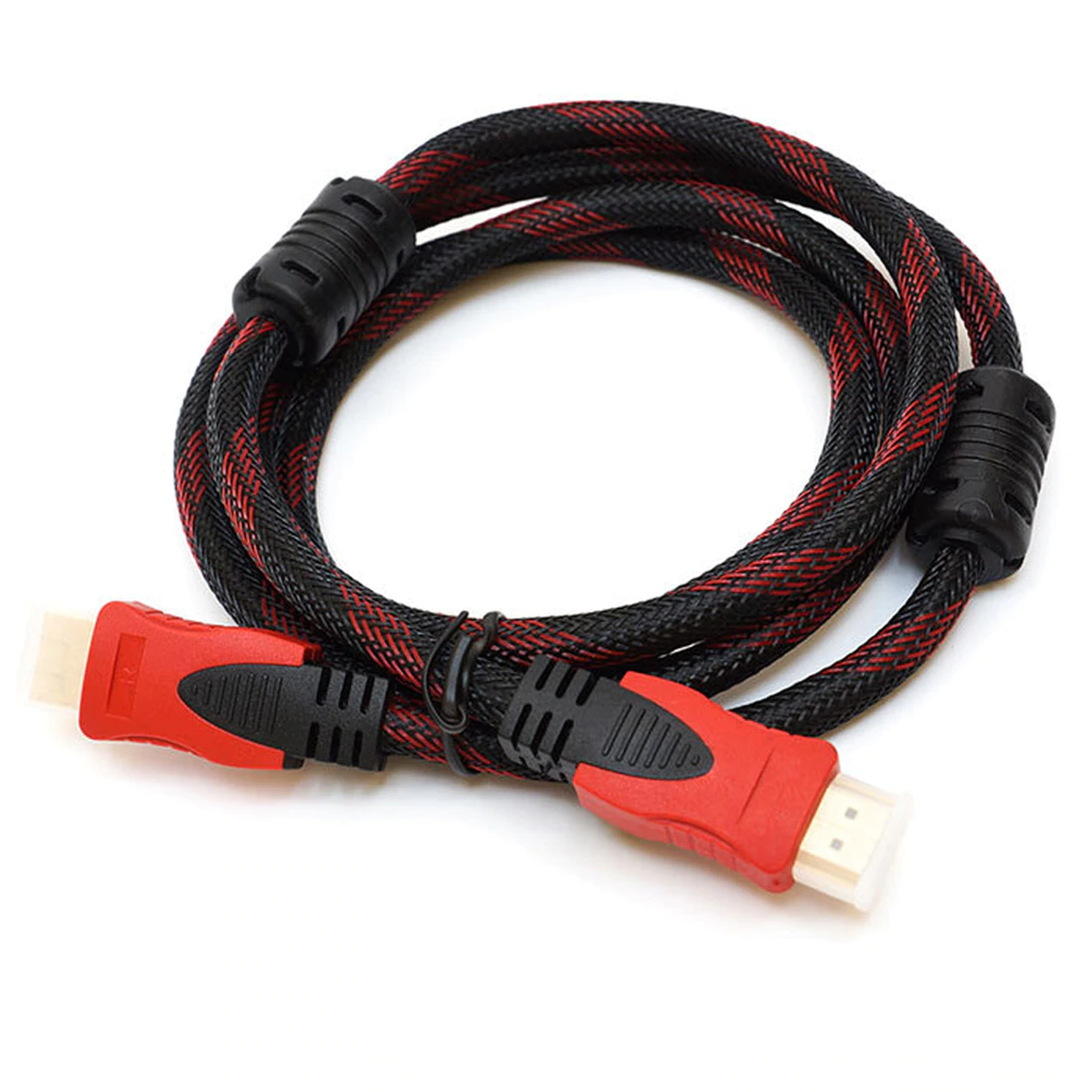 CABLE HDMI DE 5 METROS ENMALLADO ROJO 1080P
