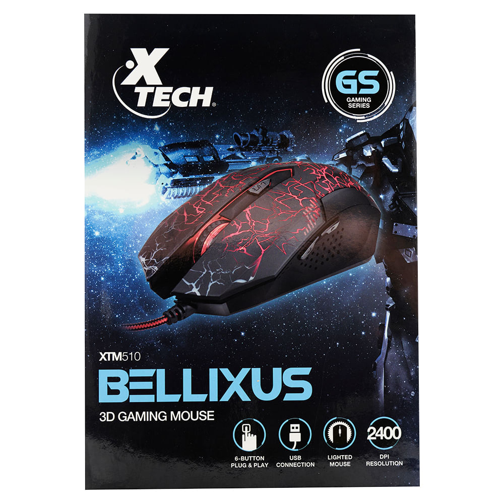 MOUSE GAMER XTECH 6 BOTONES RETROILUMINADO