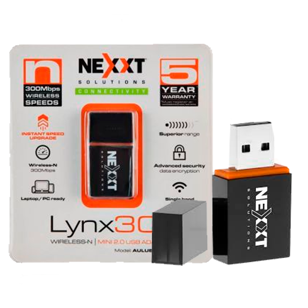 USB ADAPTADOR WIFI 300MBPS NEXXT 2.4GHZ USB 2.0