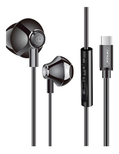 AUDIFONOS CABLEADOS CONTRARUIDO TIPO C GRIS