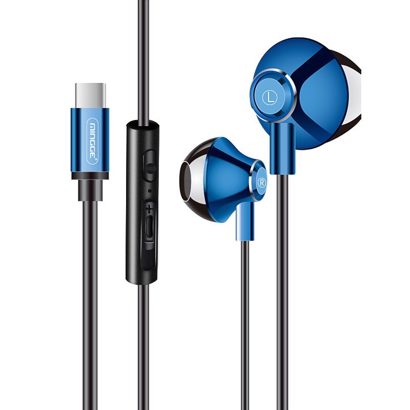 AUDIFONOS CABLEADOS CONTRARUIDO TIPO C AZUL