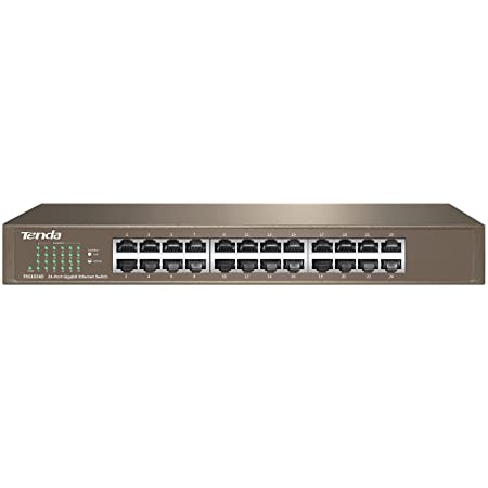 SWITCH ETHERNET 24 PUERTOS 10/100/1000 MBPS METAL PROTECCION 6KV PARA MONTAJE EN RACK 19"