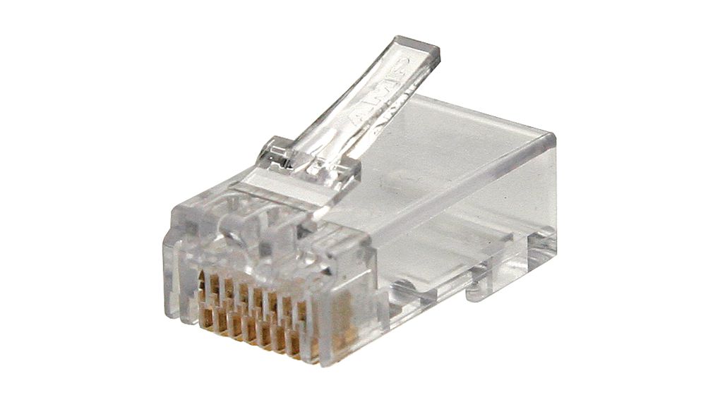 PLUG RJ45 CATEGORIA 5E PLASTICO TRANSPARENTE RED