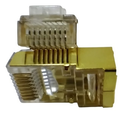 PLUG RJ45 CATEGORIA 6 BLINDADO METALICO UTP RED