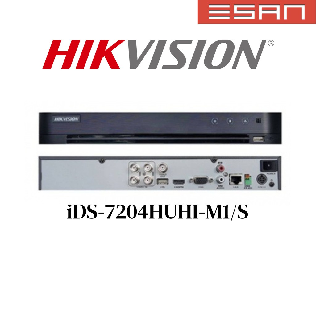 DVR 4CH TURBO 8MP 1BAHIA/10TB H.265+ ANALITICAS 30FPS HDMI/VGA METAL 2nd Gen AcuSense HIKVISION