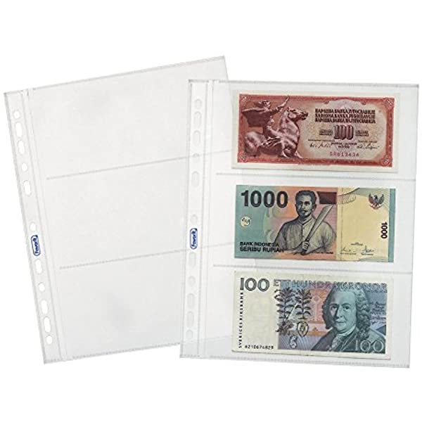 HOJA POLIPROPILENO DE BILLETE PARA COLECCION