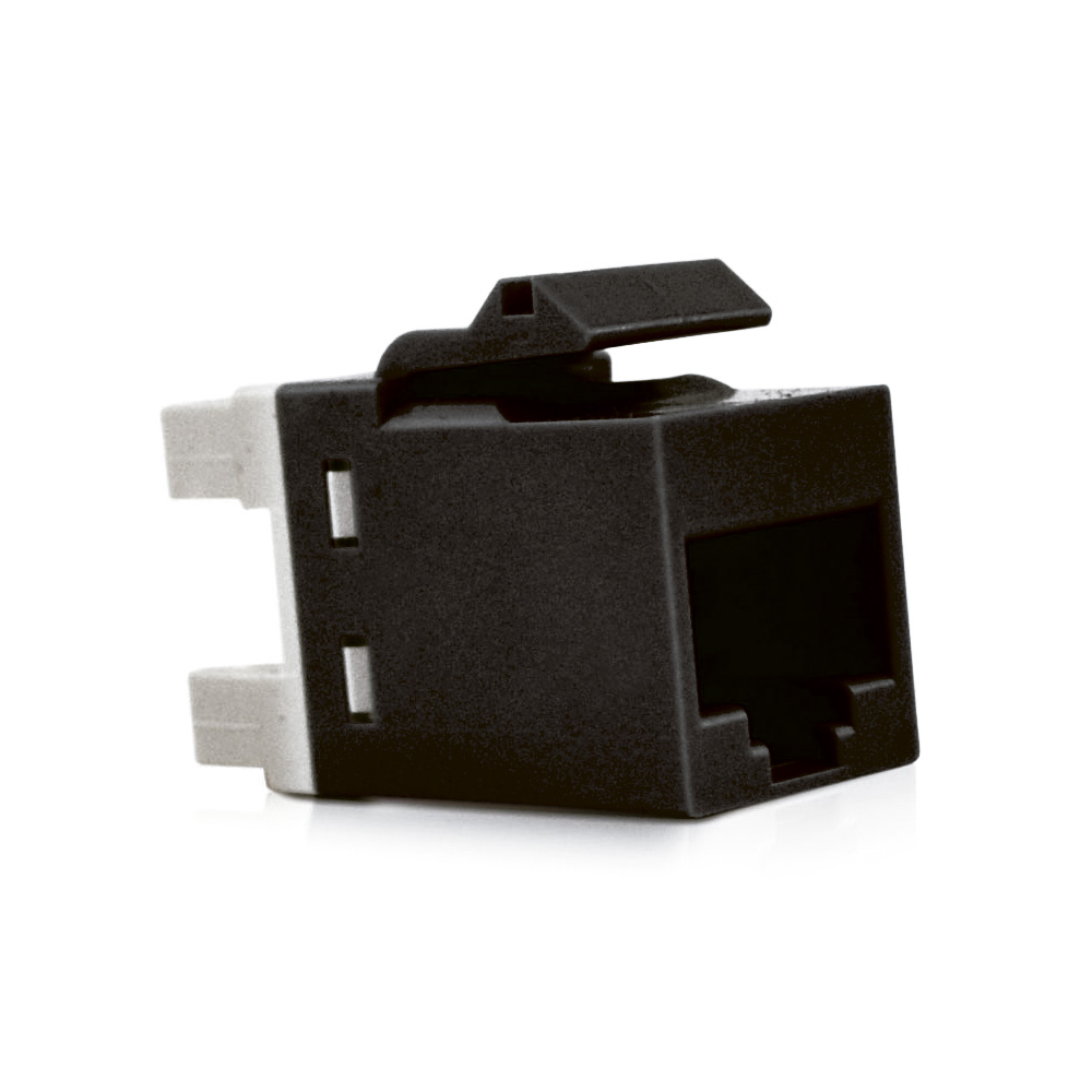 JACK CAT 6 RJ45 COLOR NEGRO NO BLINDADOS PARA CABLEADO ESTRUCTURADO