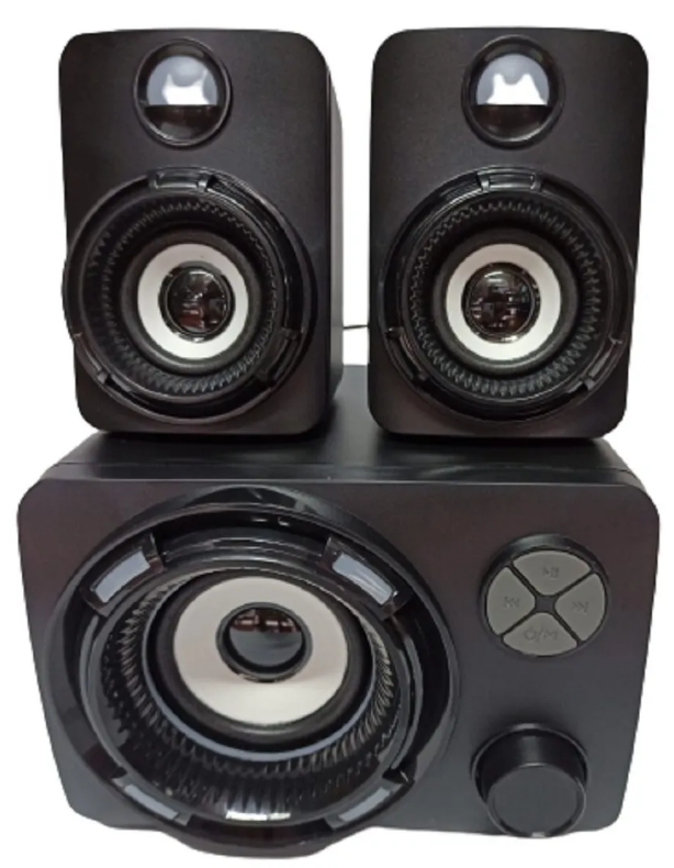 PARLANTE MINI TEATRO RGB GAMER 2.1 LED 12W BLUETOOTH USB/ SD /FM