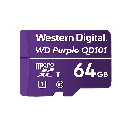 MICROSD WESTER DIGITAL PURPLE CLASE 10 64GB PARA VIDEOVIGILANCIA