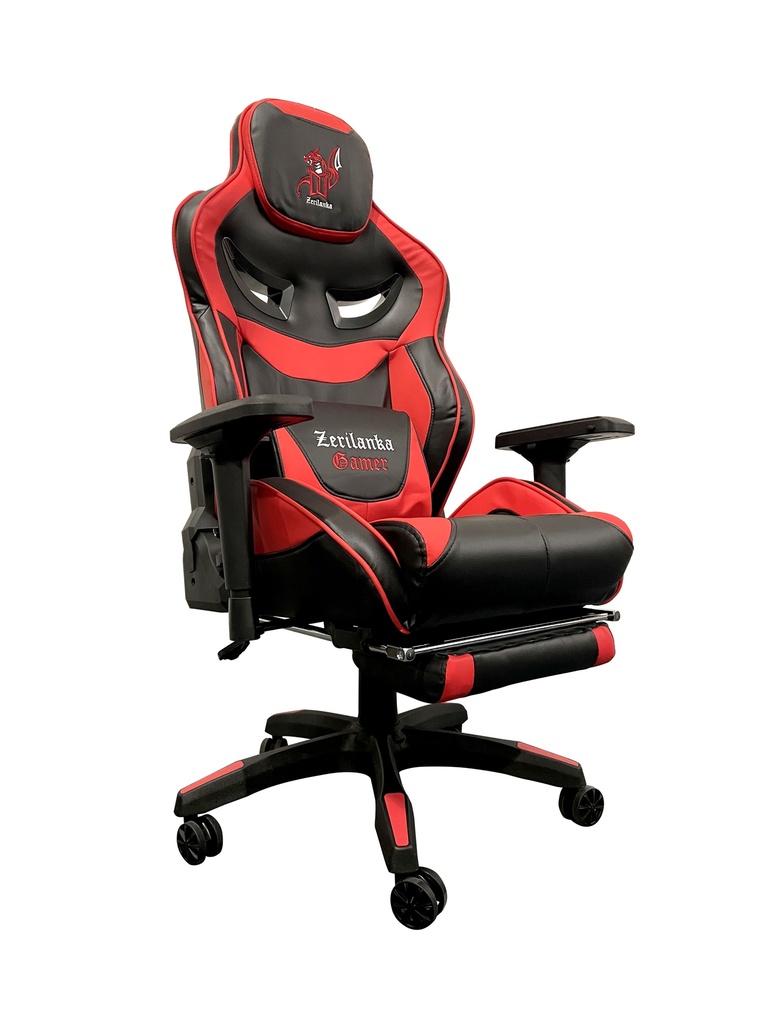 SILLA GAMER RECLINABLE PROFESIONAL ROJA DESCANSAPIES ACKAMER