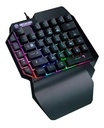 TECLADO GAMER DE UNA MANO RGB F6 COMPACTO