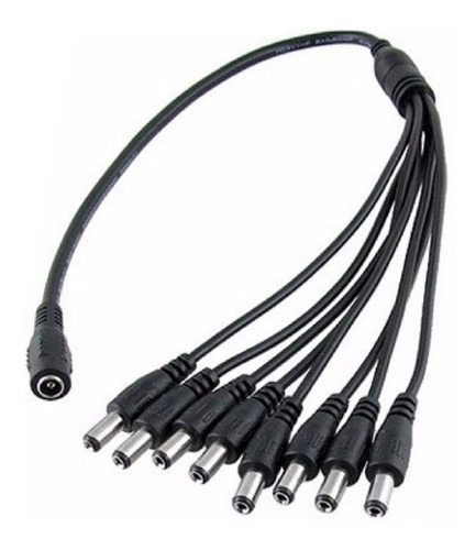 FUENTE CABLE DE PODER PULPO 1X8 ADAPTADOR NEGRO
