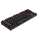 TECLADO GAMER MECANICO NEGRO SW BLUE RGB USB ESPAÑOL