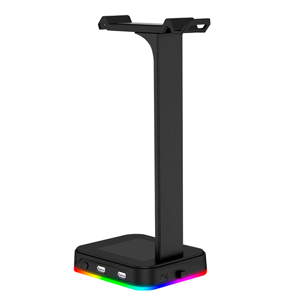 SOPORTE PARA DIADEMA GAMER RGB 2 USB PORTATIL D9