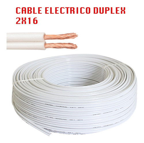 CABLE DUPLEX 2 X 16 BLANCO 100 METROS