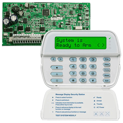 KIT PANEL PC1832 Y TECLADO PK5501 CABLEADO DSC