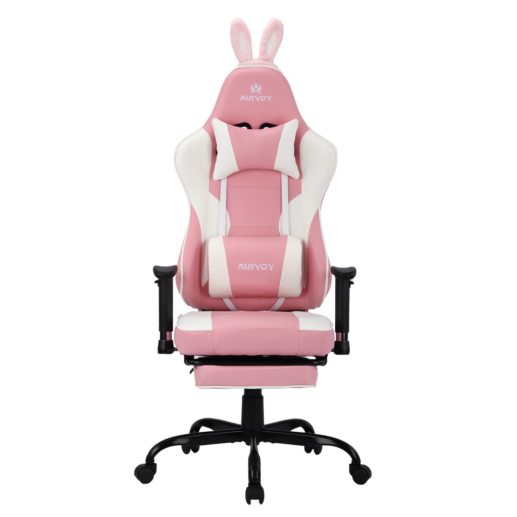 SILLA GAMER ROSADA BRAZOS GRADUABLES WAIFU CONEJO
