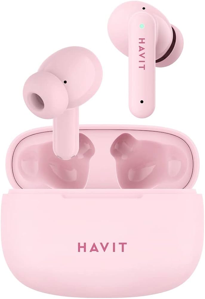 AUDIFONOS BLUETOOTH HAVIT TW967 IN-EAR RECARGABLES ROSADO