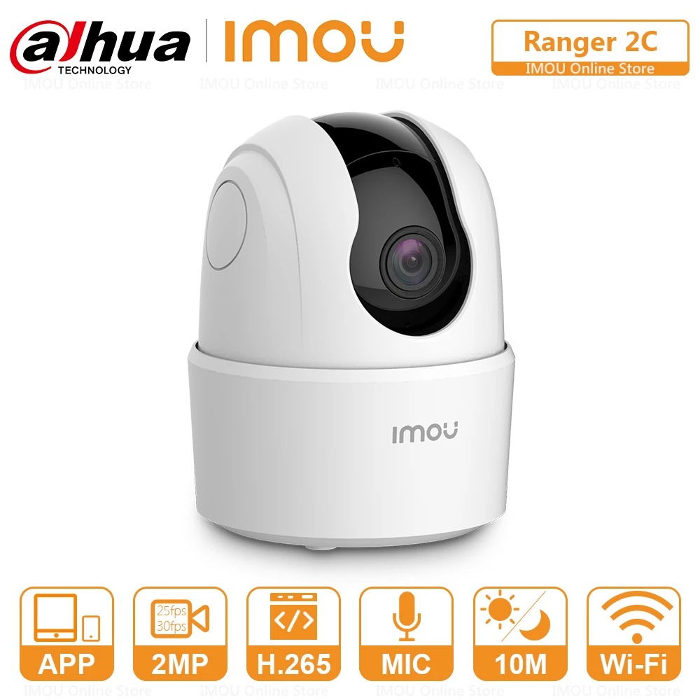 CAMARA RANGER 2C 2MP@30FPS IR 10M SMART TRACKING AUDIO SLOT MICRO SD WIFI
