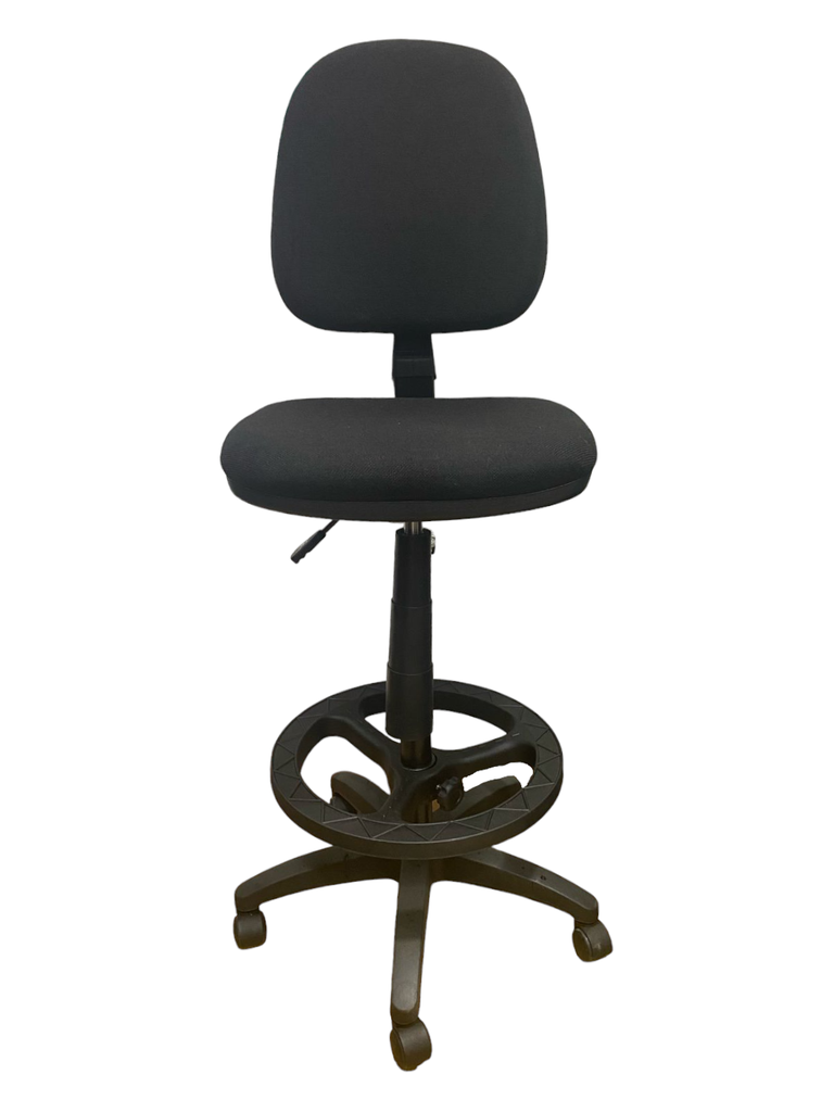 SILLA DE CAJERO LISA BASE Y ARO NYLON / CONTACTO PERMANENTE / ARMADA