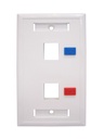 FACE PLATE DOBLE SURLINK PARA RED LAN RJ45 BLANCO