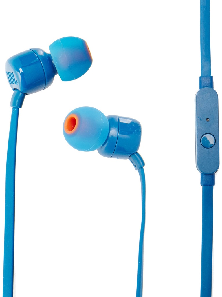 AUDIFONOS JBL T110 AZUL CON MICROFONO 3.5M