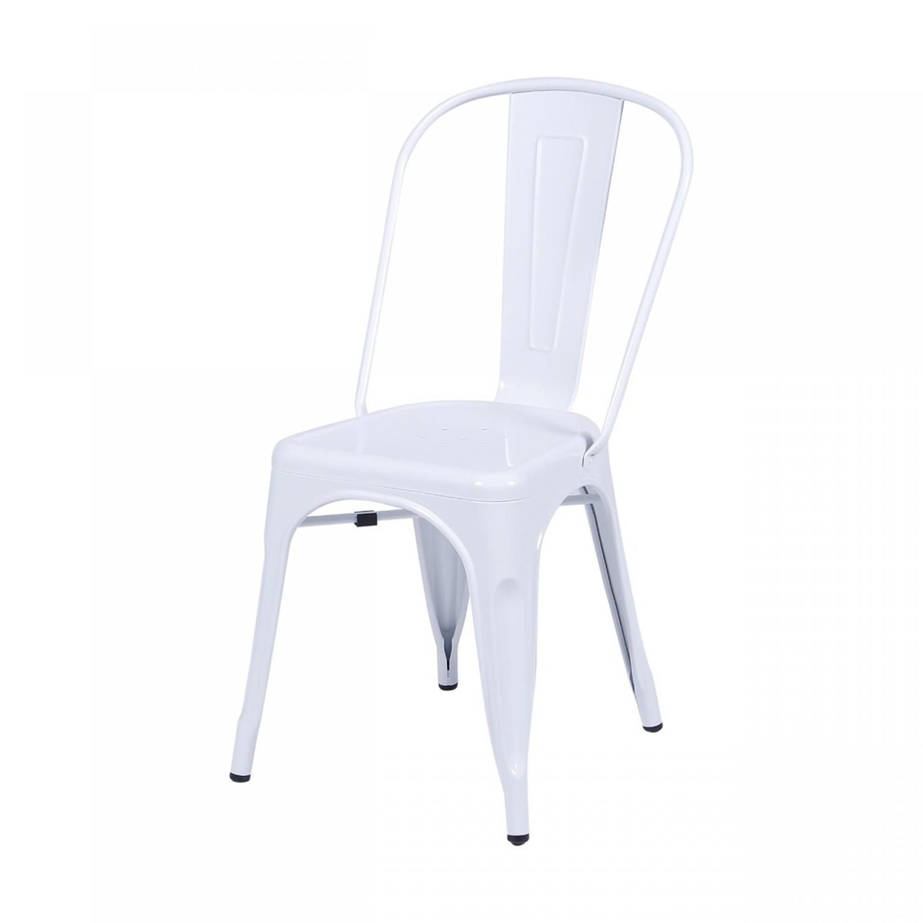 SILLA DE RESTAURANTE COMEDOR METALICA TOLIX BRILLANTE BLANCA