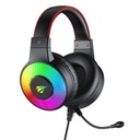 DIADEMA GAMER HAVIT RGB RETROILUMINADO CONTRARUIDO USB + 35MM