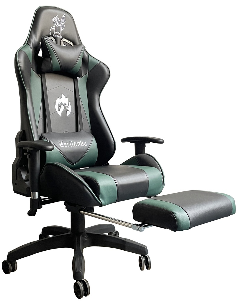 SILLA GAMER RECLINABLE ERGONOMICA VERDE KITSUNE