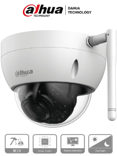 CAMARA IP TIPO DOMO METALICO 1/2,9" CMOS 2MP@30FPS LENTE 2,8MM FOV 100° WIFI IP67 IK10 H.265 IR 30M